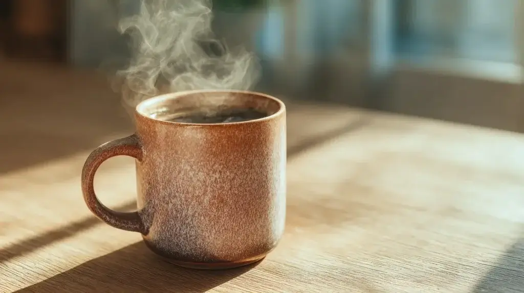 Warm functional drinks in a cozy mug for energy and relaxation