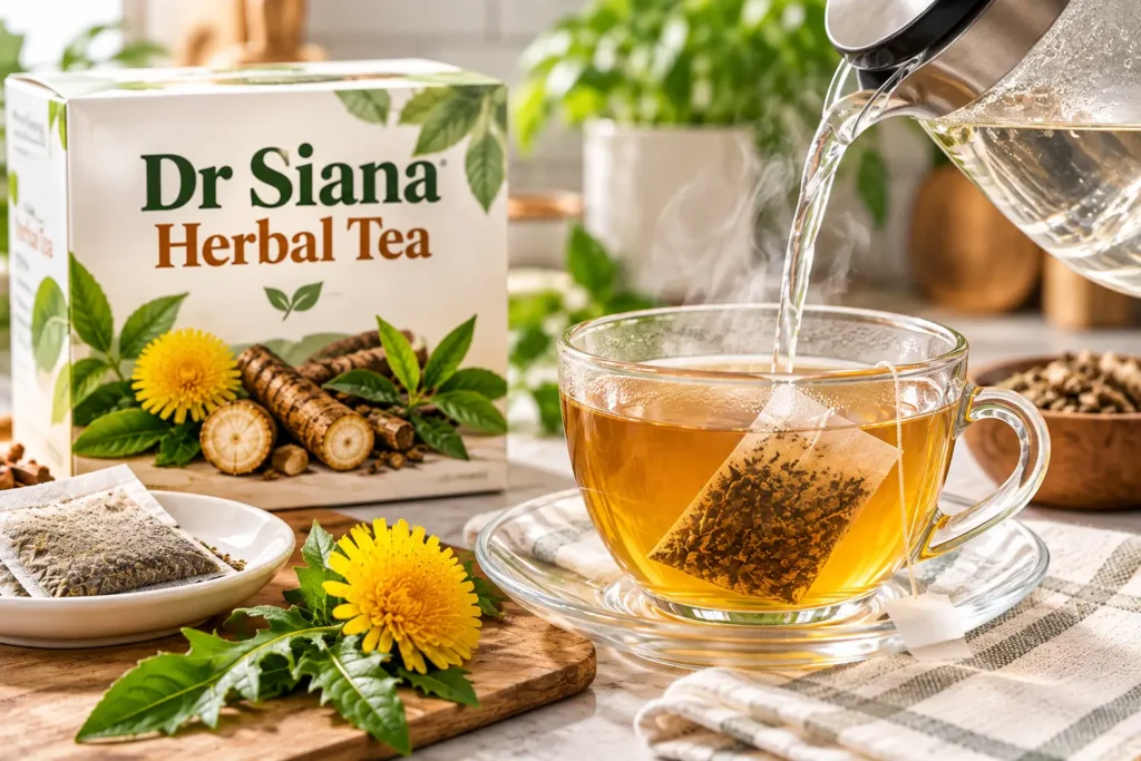 How to make Dr Siana Herbal Tea with hot water and a tea bag